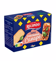 Tostada canapé cuadrada